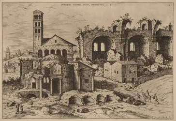 Der Tempel des Augustus und der Faustina, der Tempel des Divus Romulus und die Basilika des Konstantin