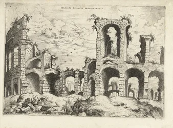 Zweiter Blick auf das Kolosseum in Rom (Römische Ruinen)