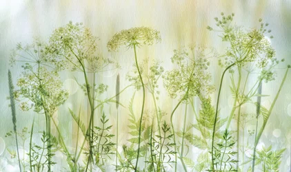 Zartgrüne Wildblumen