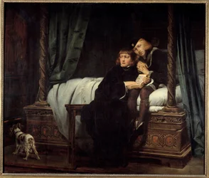 Die Kinder von Edward (1483). Porträt der Kinder von Edward IV. von England (1442-1483): Edward V. (1470-1483), König Minderjähriger von England und Richard Herzog von York (oder Richard von Shrewsbury)