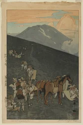 Umagaeshi, aus der Serie, Zehn Ansichten des Berges Fuji, Showa-Ära