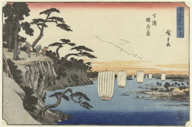 Die Klippe bei Kokufu in der Provinz Shimosa