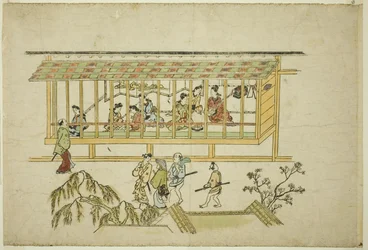 Ein Haus der Kurtisanen, aus der Serie "Das Erscheinungsbild von Yoshiwara (Yoshiwara no tei)"