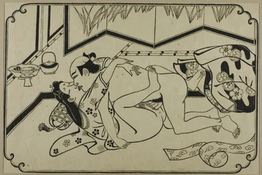 Ein Blatt aus einem Shunga-Album