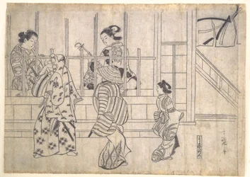 Straßenszene in Yoshiwara