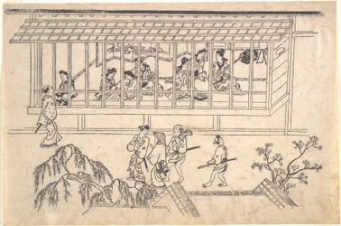 Die sechste Szene aus den Szenen des Vergnügungsviertels Yoshiwara in Edo