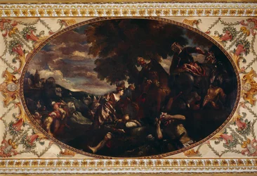Die Verteidigung von Scutari, Gemälde an der Decke der Galerie des Chiswick House, London