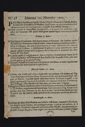 Gazzetta di Mantova - älteste italienische Zeitung, 1665
