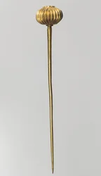 Nadel mit kugelförmigem Kopf, ca. 14.–13. Jahrhundert v. Chr. (Gold)