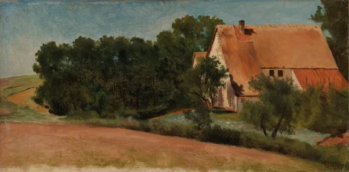 Deutsches Bauernhaus an einer Straße