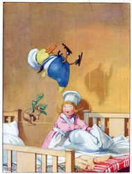 Sie hüpften auf den Federn, Illustration aus 