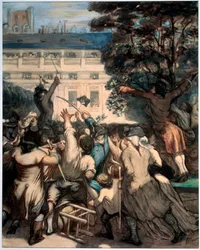 Camille Desmoulins in den Gärten des Palais Royal, 1848-1849