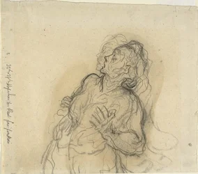 Erschrockene Frau