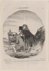 Monsieur zeichnet eine Landschaft