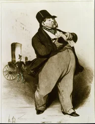 Der Banker - Lithographie