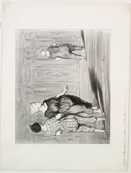 Die Badenden, Platte 15: Es ist wieder sie, eine hübsche Mode, Madame Coquardeau!, 1847
