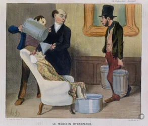 Der hydropathische Arzt, Karikatur aus „La Caricature“