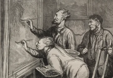 Die Maler: Der letzte Pinselstrich, Ausstellung von 1868