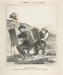 Die Landschaftsmaler, der erste kopiert die Natur, der zweite kopiert den ersten, aus..., 12. Mai 1865