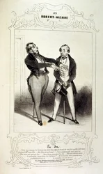 Illustrationen über Ideen und Legenden Philipon unter dem Titel Les Cent und Robert Macaire