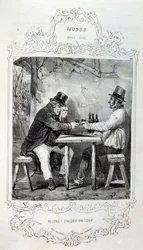 Illustrationen über Ideen und Legenden von Philipon unter dem Titel Les Cent und Robert Macaire