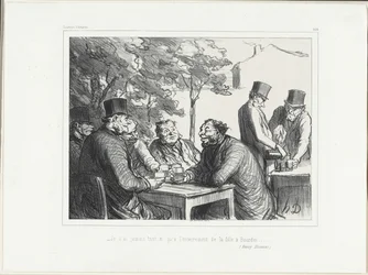 „Ich habe nie so viel gelacht wie bei der Beerdigung von Bourdins Tochter...“ (Henri Monnier), Platte 303 aus Souvenirs d’artistes