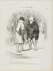 „- Es ist frisch, Herr Galimard, es ist frisch!... - Erlauben Sie mir zu sagen, dass bei 8 Grad die Flüsse und die Nasen gefroren sind...“, Platte 39 aus Tout Ce Qu