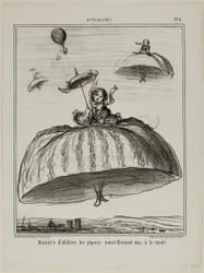 Eine andere Möglichkeit, die neuen Petticoats zu nutzen, die kürzlich in Mode gekommen sind, Platte 294 aus Actualités