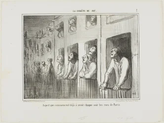 Die Straßen von Paris beginnen jede Nacht so auszusehen, Platte 7 aus La Comète De 1857