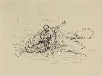 Zentaur, der eine Frau entführt