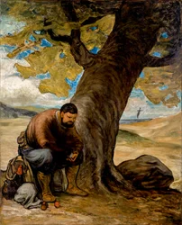 Sancho Pansa, ruht unter einem Baum