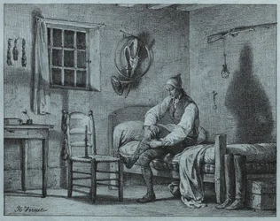 Der Diener von Limier erhebt sich aus dem Bett