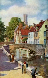 Brücke und Grüner Kai, Brügge, Belgien