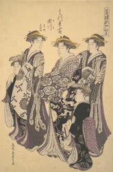 Die Oiran Segawa von Matsubaya, das Haus der Kiefer, ca. 1788