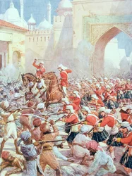 Sir Henry Havelock (1795-1857) bei der Befreiung von Lucknow