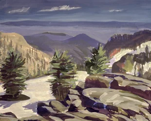 Bergpanorama im Lassen-Volcanic-Nationalpark, 2000