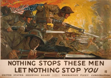 1. Weltkrieg / Nichts stoppt diese Männer / Plakat