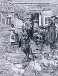 Ein Quäker-Prediger in Neuengland, Illustration aus 