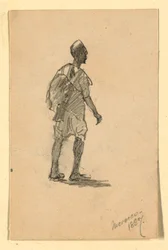 Ein gehender Mohr