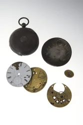 Silberne Taschenuhr von Col. Austin M. Standish, Missouri State Guard (Konföderierte)