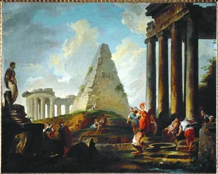 Alexander der Große vor dem Grab von Achilles