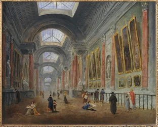 Entwurf für die Gestaltung der Großen Galerie des Louvre