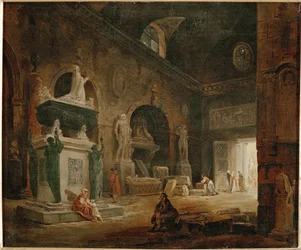 Ansicht eines Saals des Museums der französischen Denkmäler