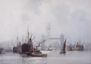Tower Bridge vom Lower Pool, um 1925