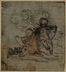 Studie für Vignette-Frontispiz von Tacitus "Tibère, ou Les Six Premiers Livres des Annales", Band 1