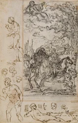 Studie für Vignette in Voltaires "La Pucelle d
