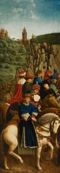 Die gerechten Richter, unteres linkes Panel des Genter Altars