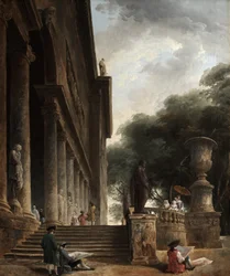 Kolonnade und Gärten der Villa Mancini