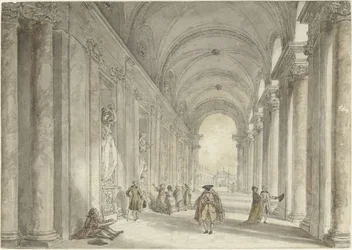 Kolonnade des Casinos der Villa Albani in Rom