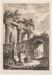 Abende in Rom: Die Statue vor Ruinen, 1763-1764